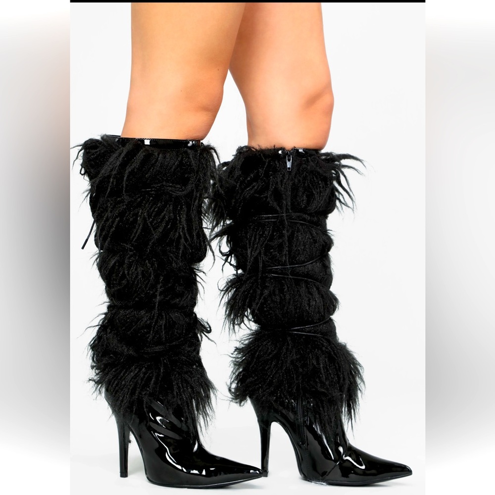 Brand new high heeled fury boots